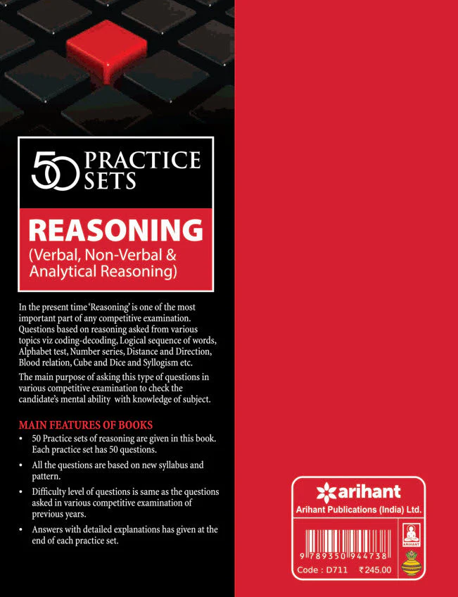 50 Practice Sets Reasoning (Verbal, Non Verbal & Analytical Reasoning) | English Medium - Image 3