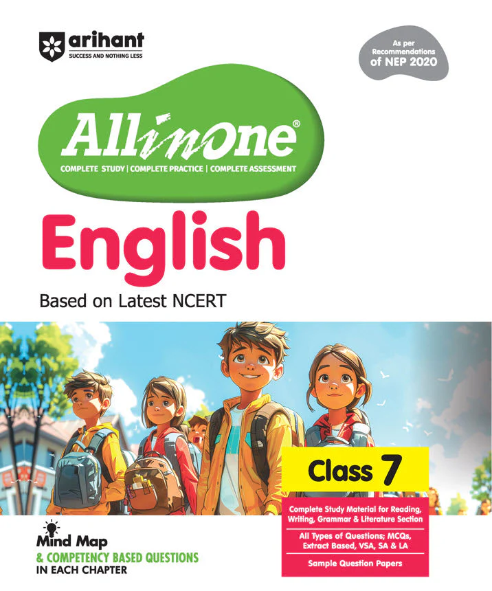 CBSE All in One English Class 7 Exam 2025-26 | Sample Question Papers | Including Mind Map & Competency Based Questions | Based on Latest NCERT