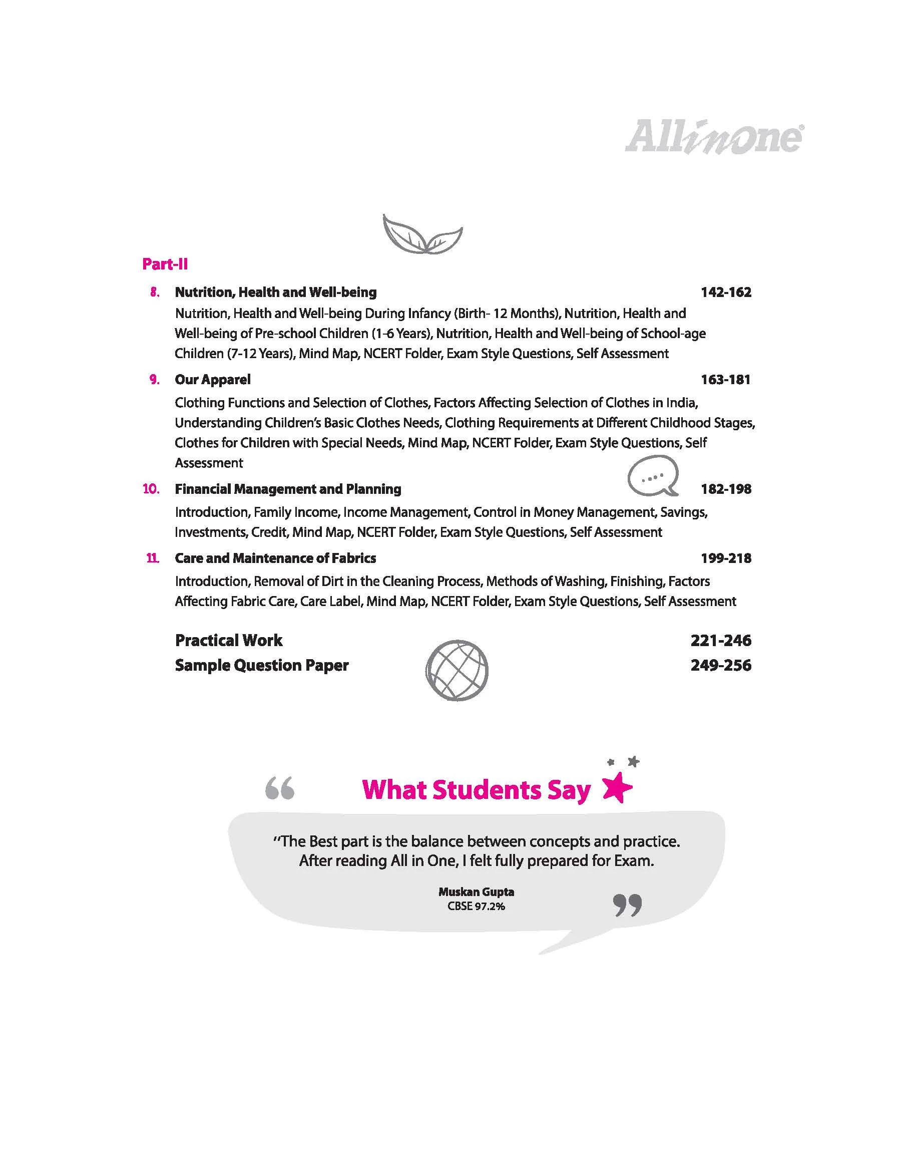 All in One Home Science  Class 11 for CBSE Exam 2026-27 | NCERT Based Complete Theory, Practice Exercises, CBQs, A-R, Sample Papers & Mind Maps | Revised Edition as per Latest Syllabus - Image 6