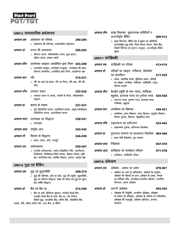 Black Board Series PGT/TGT Vanijya (Commerce) | Chapterwise Solved Papers | 5000+ MCQs with Explanations | For LT Grade, GIC, DSSSB, Asst. Professor, KVS, NVS, RPSC, BPSC & Other Teacher Exams - Image 4