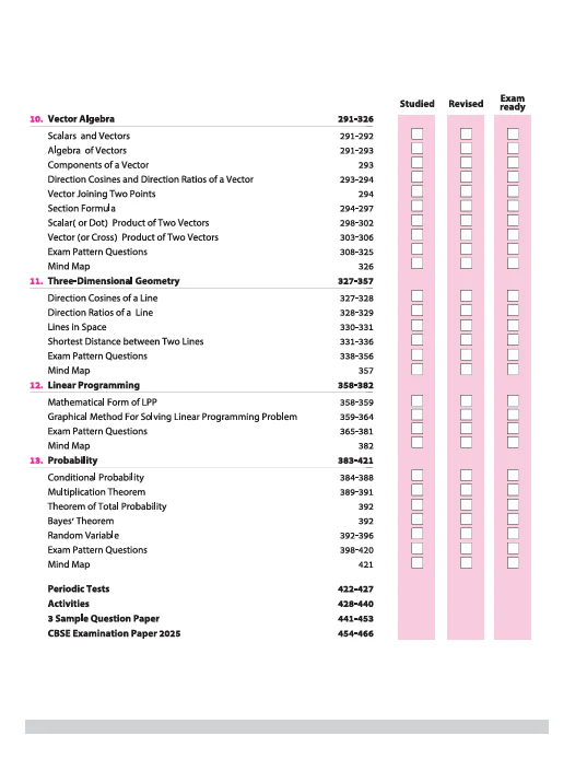 CBSE All in one Mathematics Class 12 Exam 2025-26 | Topic & Chapter Exercises, Case Based, Board Question Upto 2025, Sample Question Papers | Including Mind Maps - Image 5