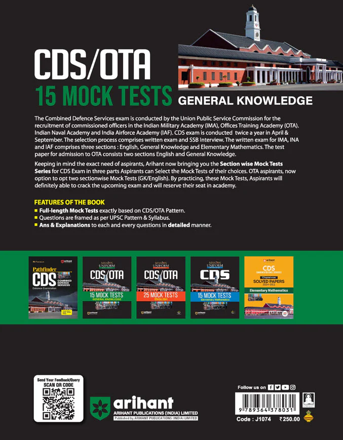 Mission Uniform-CDS/OTA 2025 | 15 Mock Tests- General knowledge | English Medium - Image 2