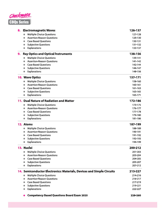 Checkmate CBSE Class 12 Physics Competency Based Questions (CBQs) | Updated Edition 2026 - Image 4