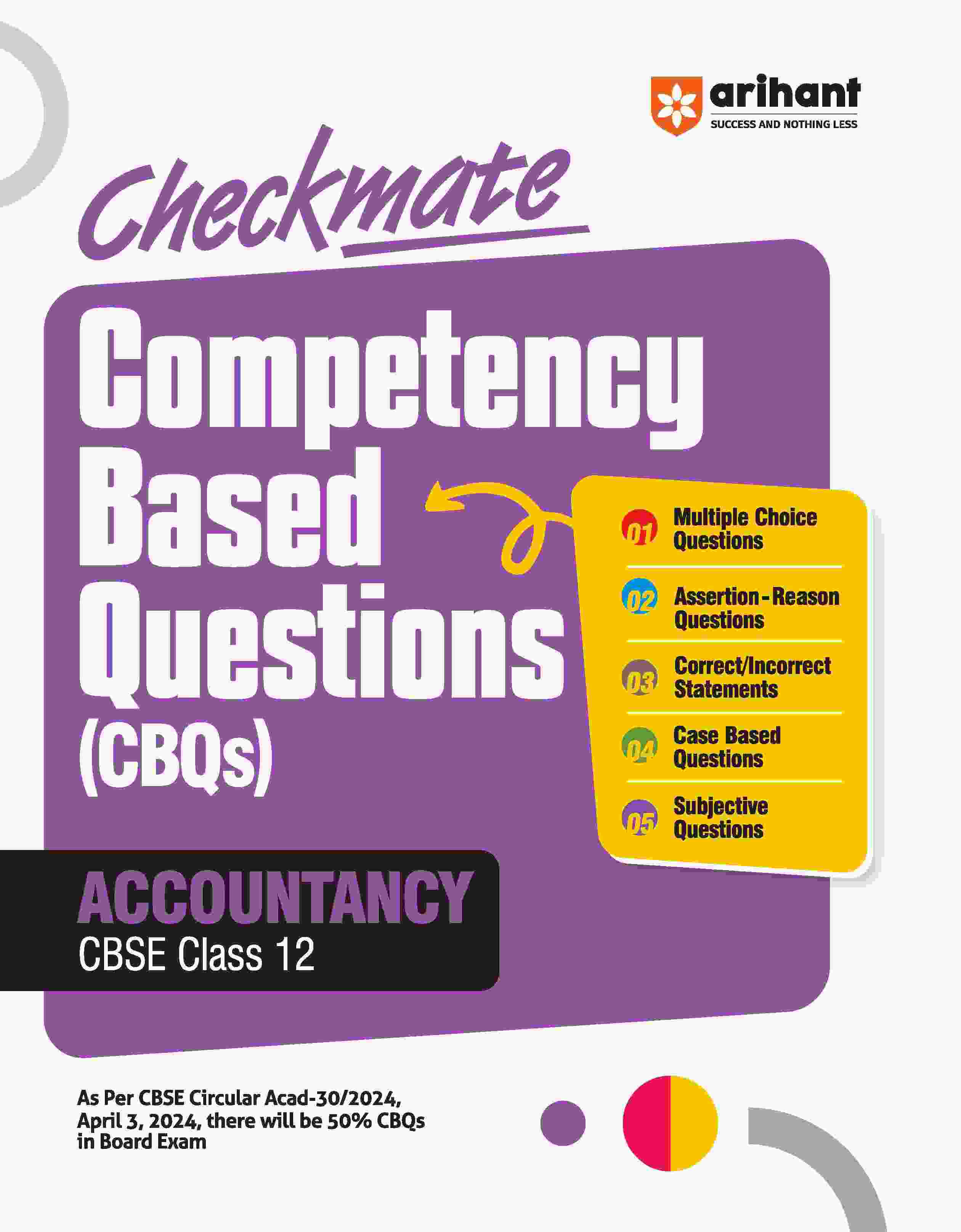Checkmate CBSE Class 12 Accountancy | Competency Based Questions (CBQs) | First Edition