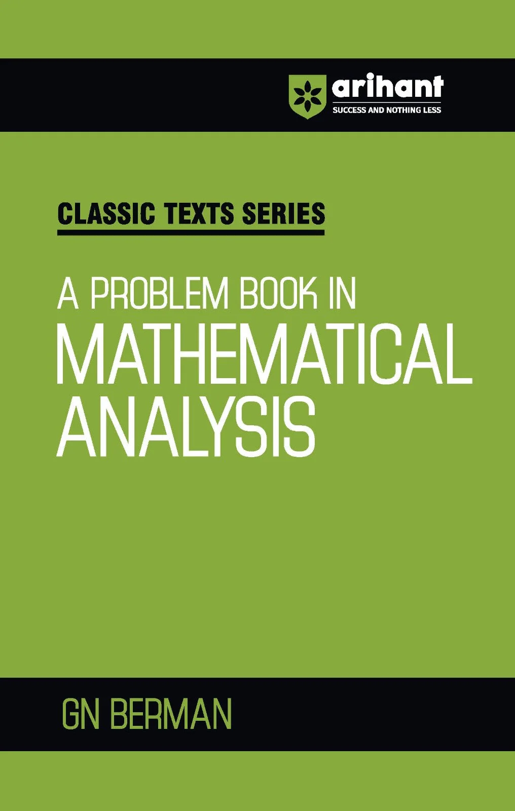 Classic Texts Series A Problem Book in Mathematical Analysis by GN Berman | Advanced Mathematics Book for JEE, IIT, Engineering Entrance 2027