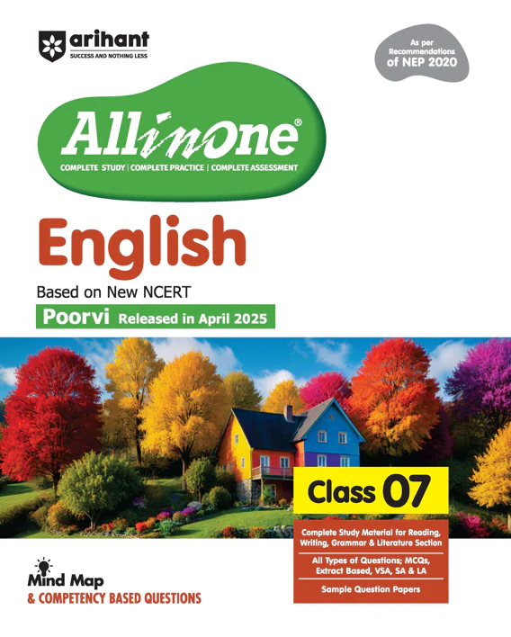All in one English Class 7 Exam 2025-26 |  Mind Map & Competency based Question | Based On New Ncert Poorvi Released in April 2025| English Medium
