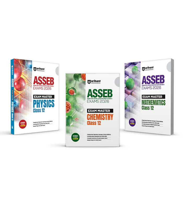 Combo of ASSEB Exam Master Class 12 2026 | Physics, Chemistry & Mathematics | English Medium