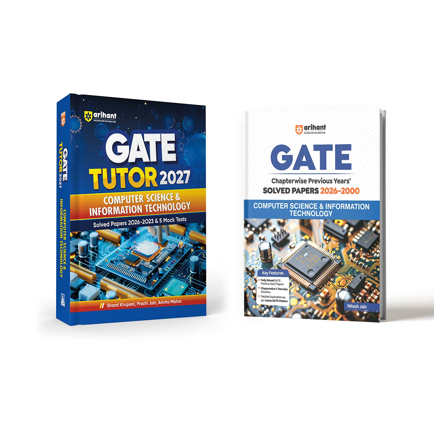 Combo of Gate Tutor 2027 Computer Science & Information Technology | Solved Papers 2023β2026 & 5 Mock Tests & Chapterwise Solved Papers 2026β2000 | English Medium