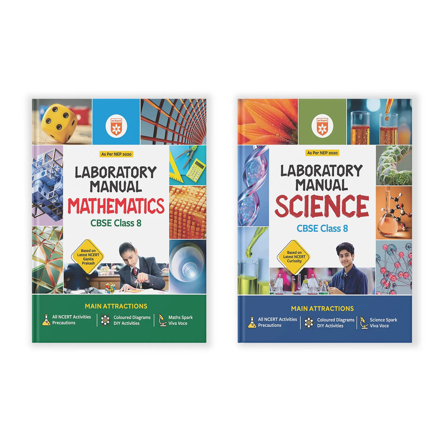 Combo of Lab Manual Mathematics & Science CBSE Class 8 | NEP 2020 Edition | English Medium