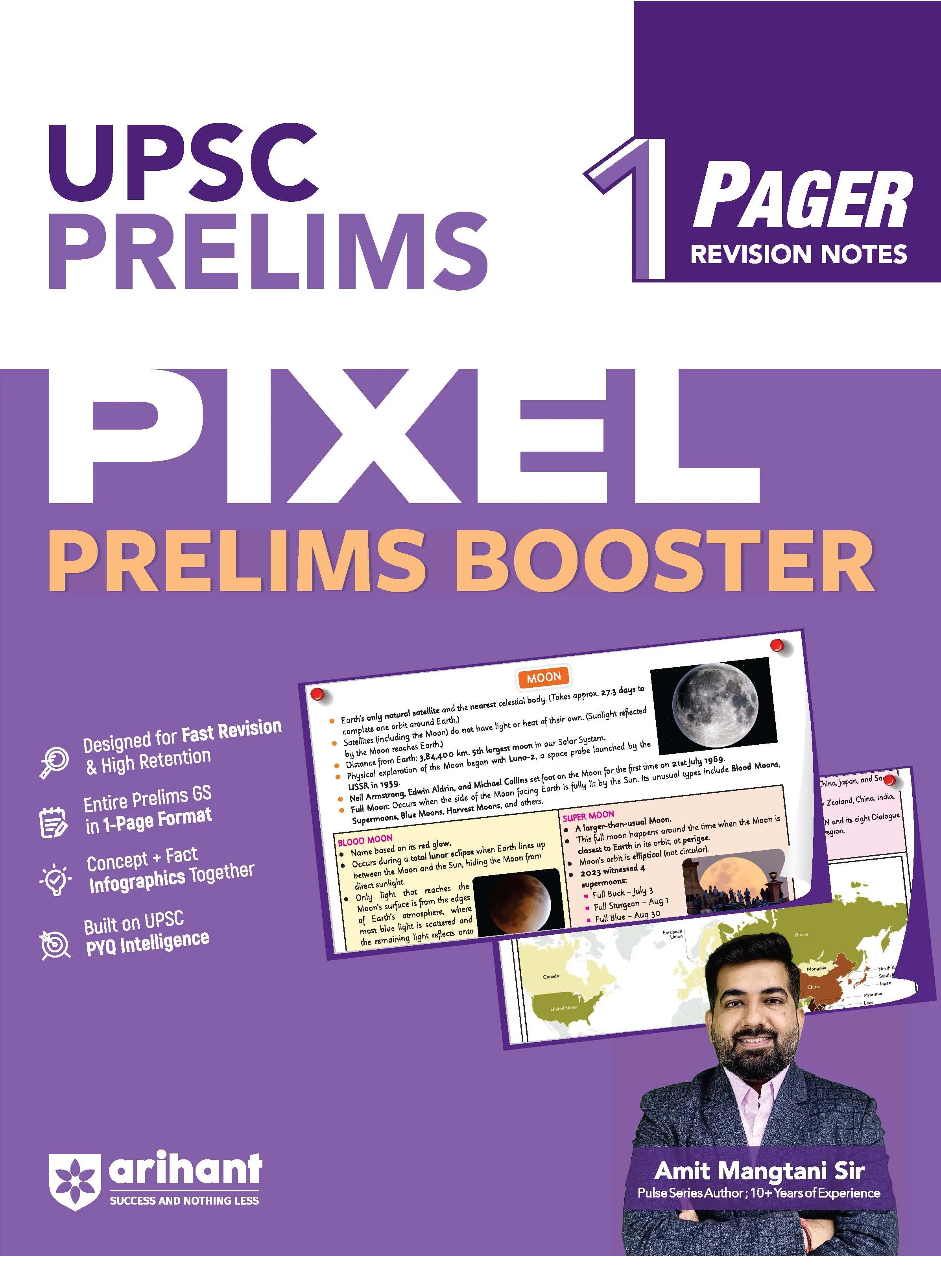 Combo of UPSC Pixel 1-Pager Revision Notes | Prelims Booster, Polity, Geography, Environment, History, Economy | English Medium - Image 2