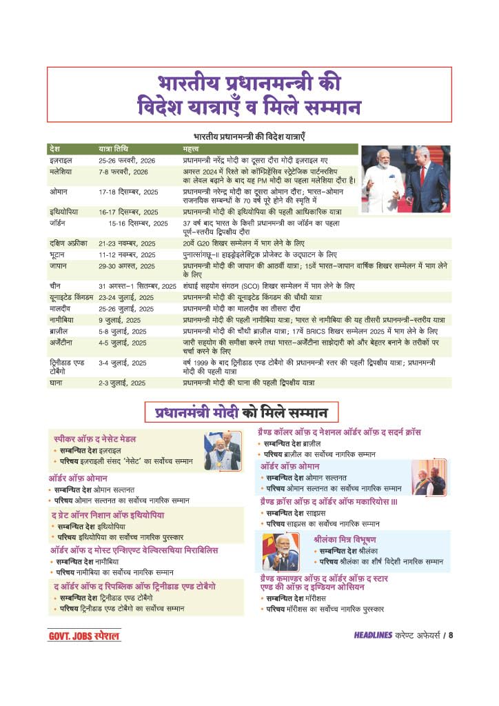 Headlines Current Affairs 2026 | Govt. Jobs Special - 360° Coverage April 2025âApril 2026 | UPSC, State PCS, SSC, NDA/CDS, Railway & Police Exams | Exam Pattern Oneliners & Infographic with 10 Mock Tests | Hindi Medium - Image 6
