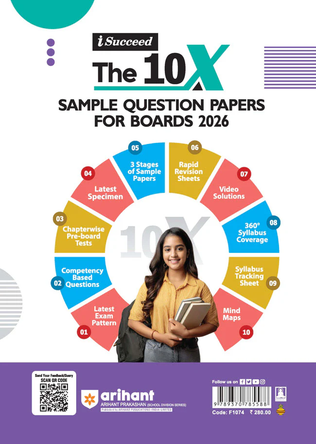 i-Succeed ICSE 2026 – Mathematics Class 10 | 15 Sample Question Papers | Based on Latest ICSE Syllabus | Includes Solved Specimen Paper, 2025 Board Paper & Council-style Answers - Image 2
