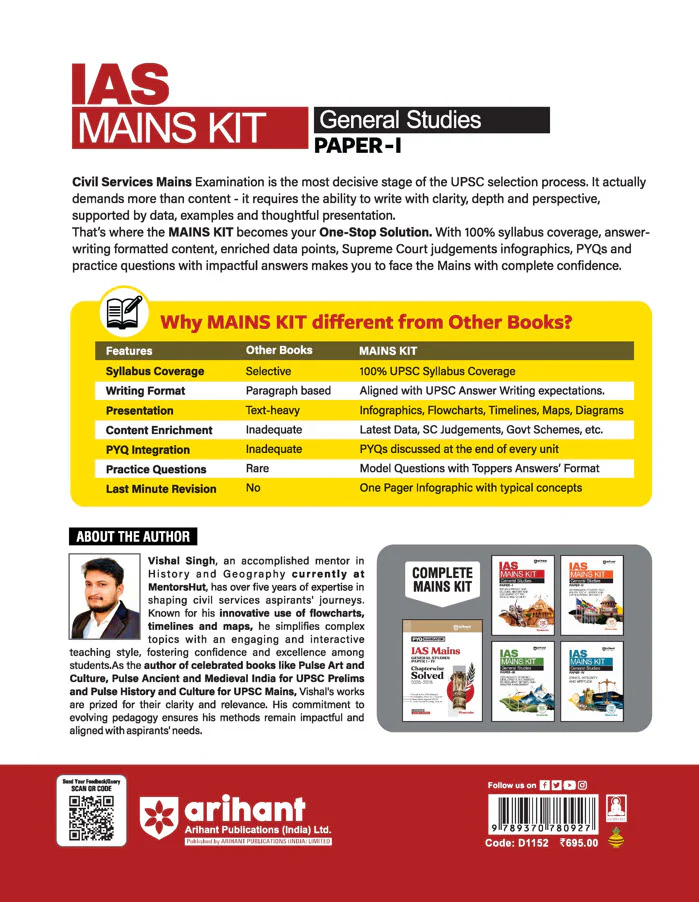 IAS Mains General Studies Paper Paper I | Indian Heritage and Culture , History of The world and Society | Complete Syllabus Coverage with Colour Pages | IAS Mains KIT - Image 2