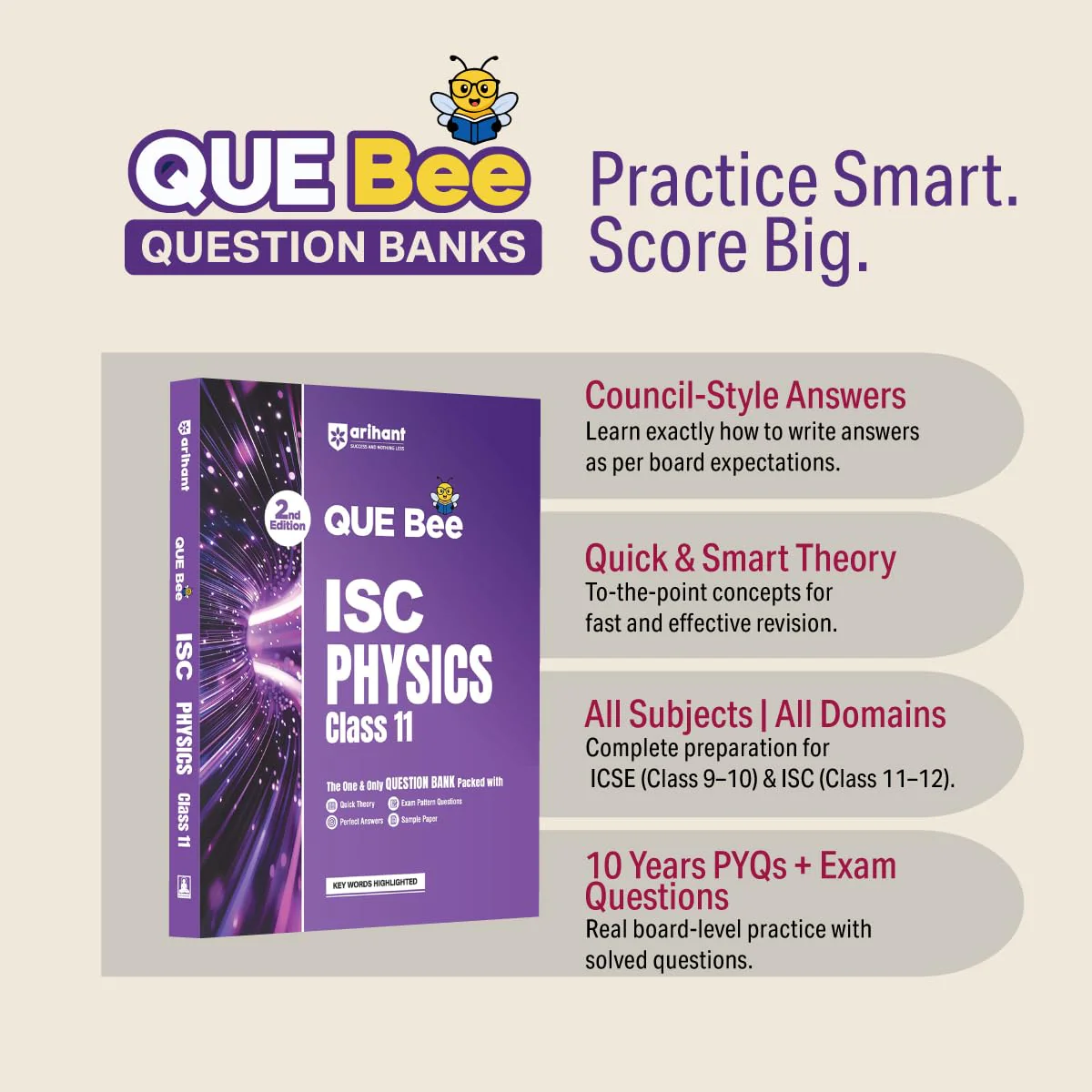 ICSE Biology Class  10 Exam | Quick Theory, Exam Pattern Questions & Sample Papers | As per Latest ICSE Syllabus | Que Bee 2nd Edition - Image 2