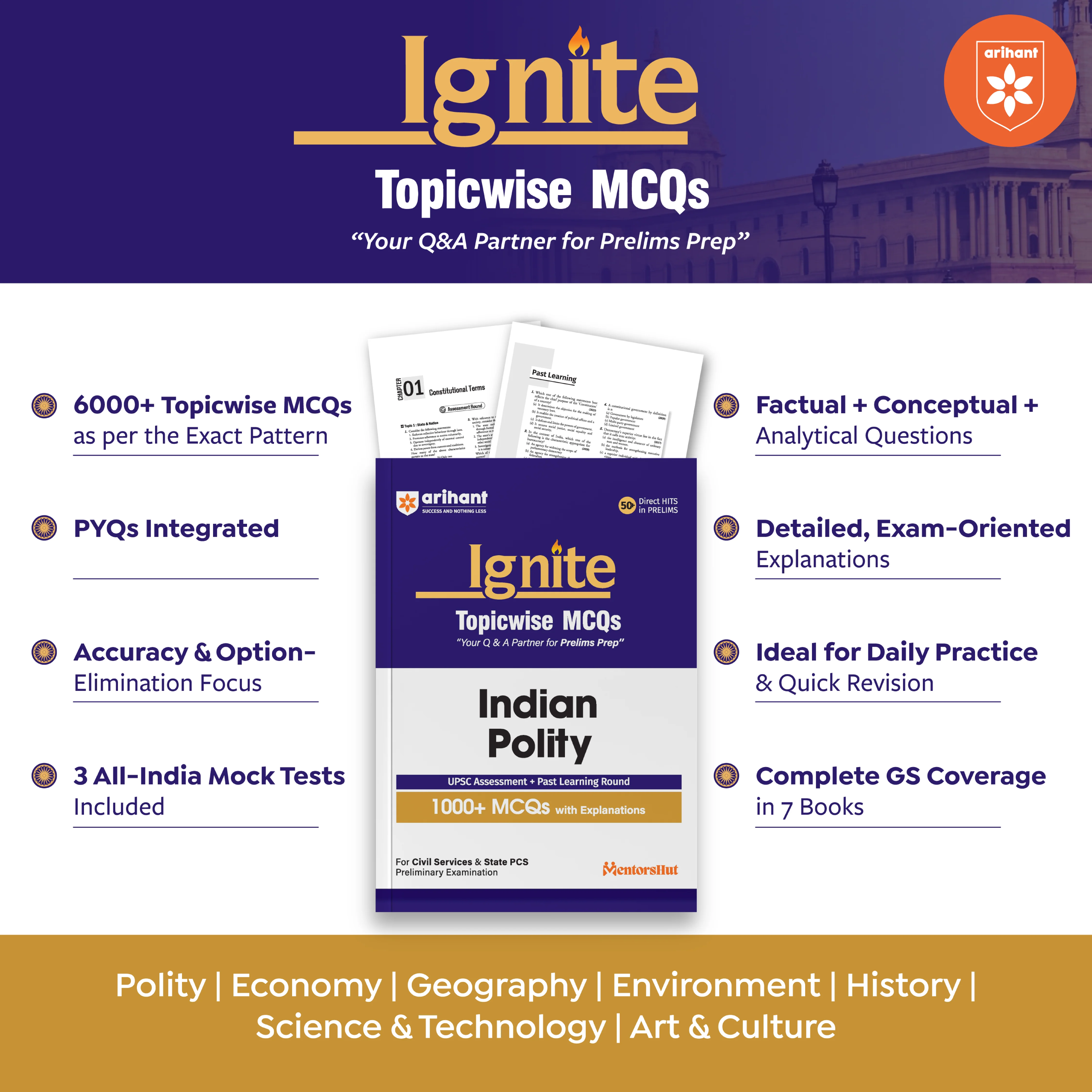 Ignite Topicwise MCQs - Environment & Ecology for UPSC & State PCS Prelims | 750+ MCQs with Explanations | UPSC Assessment + Past Learning Round | 50+ Direct Hits in Prelims - Image 2