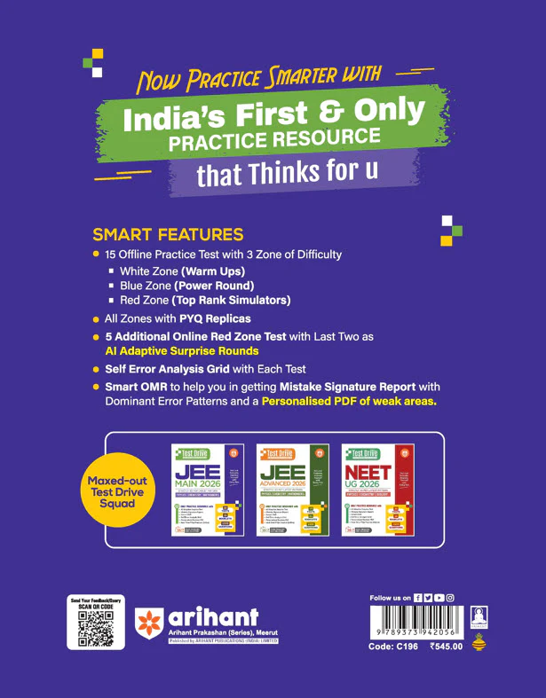 JEE Main 2026 Test Drive | Physics, Chemistry & Maths | 20 Tests, 16 Booklets & 1500 Questions | AI-Adaptive Practice with Error Analysis, Smart OMR, Real-Time PYQs (Online) & Revision PDF | Based on Latest NTA Pattern - Image 4