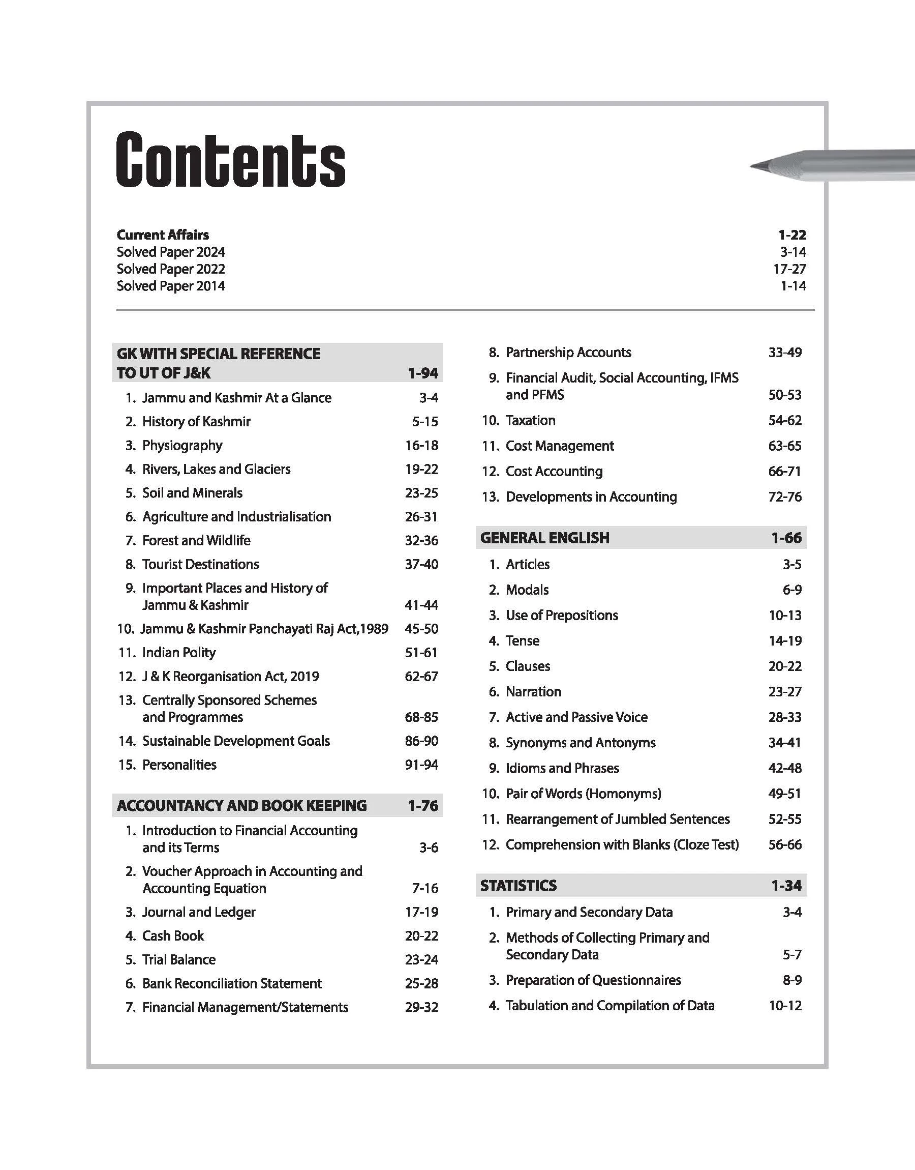 JKSSB Accounts Assistant (Finance Department) Recruitment Exam 2026 | Complete Study Guide | Accountancy, GK (UT of J&K), Maths, English, Economics & Computers - Image 3