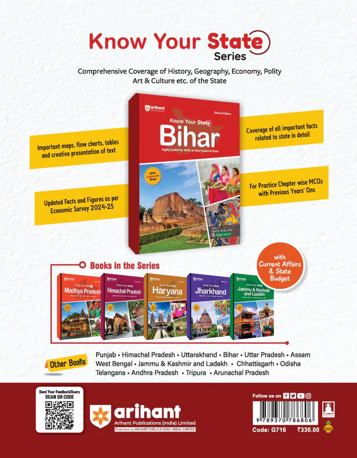 Know Your State Bihar (Bihar General Knowlegde)| With Coloured Map & Practice MCQs, PYQs & Budget 2025-26 | Highly Useful for BPSC & Other Exam - Image 2