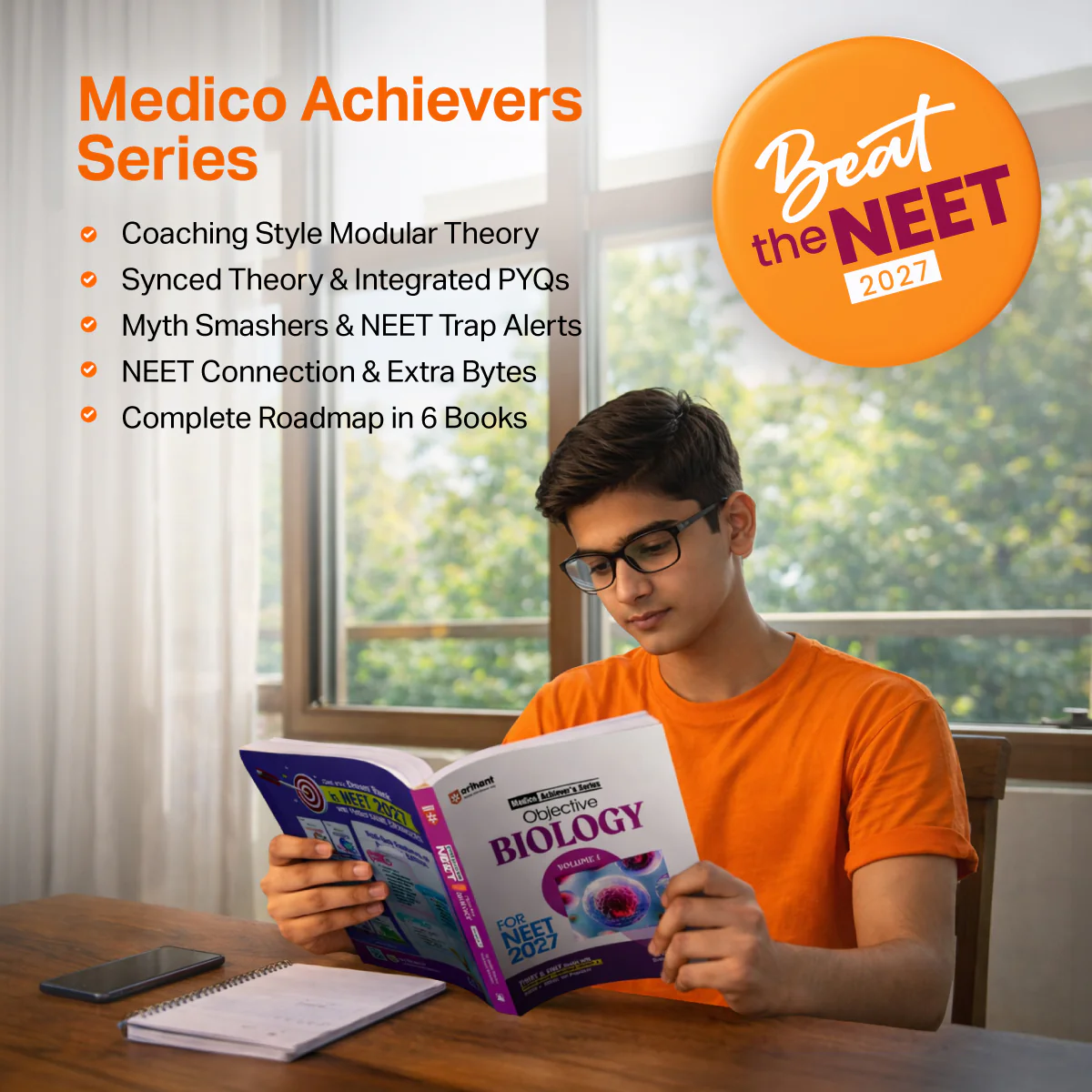 Objective Physics Volume 1 for NEET 2027 | Medico Achiever’s Series | 3000+ MCQs with PYQs Synced Modular Theory | Fully Revised NEET Preparation Book by DC Pandey - Image 4