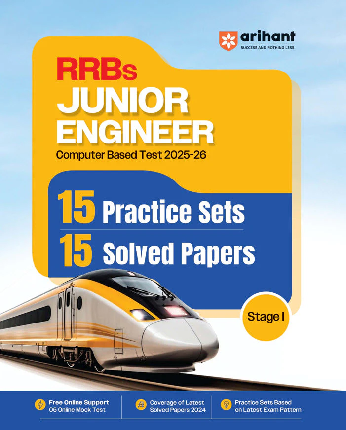 RRBs Junior Engineer CBT (Stage I) 2025-26 | 15 Practice Sets & 15 Solved Papers | Updated as per Latest Railway JE Exam Syllabus | Free 5 Online Mock Tests