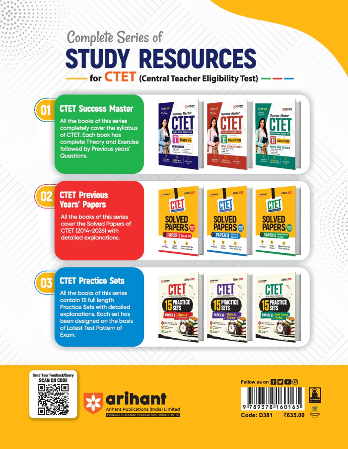 Success Master CTET 2026 Paper 1 (Class 1–5) | Child Development & Pedagogy, English, Hindi, Mathematics & EVS | Chapterwise Smart Notes, 3000+ Exam-Based MCQs & Solved Papers - Image 2